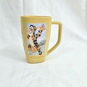 Vintage Disneyland Yellow Tigger Run With The Wind Squared Coffee Mug Whimsical